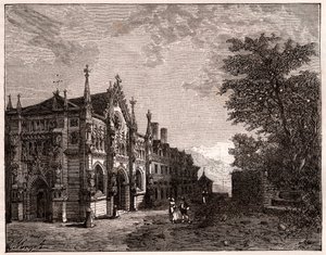 オーテコンブ修道院 - サヴォア - V.A.マルト・ブラウン著「La France illustree: Geography, history, statistical administration」に掲載された彫刻。1884 作： French School
