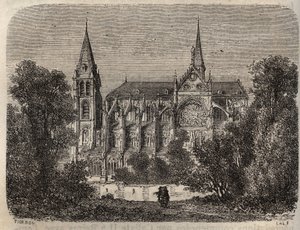 12世紀に設立されたパリのサン・ヴィクトール修道院 - ヴィクトル・デュルイ（1811-1894）の「フランス史」に掲載された彫刻 - 1882年 作： French School