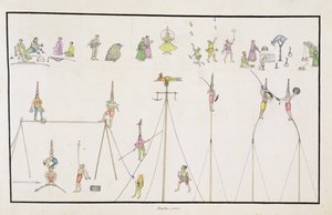 1774年に公開された、The Gentil Albumの曲芸師、ジャグラー、なりすまし、エンターテイナー 作： French School