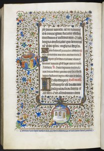 Add Ms 18850 f.281v Book of Hours (The Bedford Hours) c.1410-30 (ベラムにインク、カラー、ゴールド) 作： French School