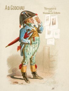 Ad Godchau紳士服・子供服の広告（クロモリト 作： French School