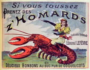 Cough Sweets ZHomardsの広告、19世紀後半 作： French School