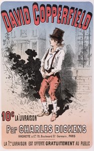 チャールズディケンズによるDavid Copperfieldの広告、1884年 作： French School