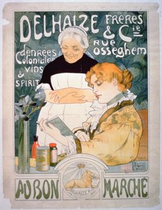 ボンマルシェでのDelhaize、Brothers、Co。の広告 作： French School