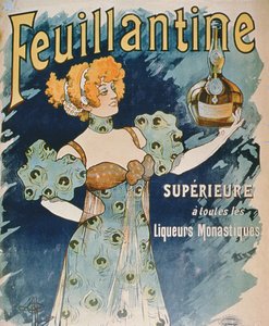 Feuillantineの広告、他のすべての修道院のリキュールよりも優れています 作： French School