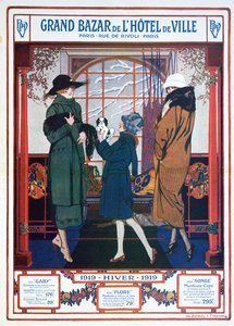 グランドバザールドゥロテルドゥヴィルの広告、1919年冬 作： French School