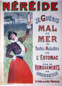 船酔いに対するネレイド医学の広告、1900年頃 作： French School