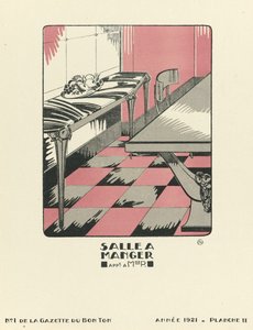 Salle a Manger "の広告、1921年発行（ポショワール版画）