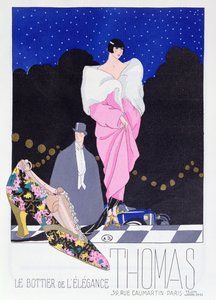 1924年のファッション雑誌Art-Gout-BeauteのBootmaker Thomasの広告