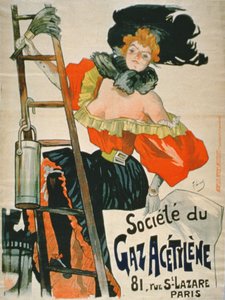 ソシエテデュガズアセチレンの広告、パリ 作： French School