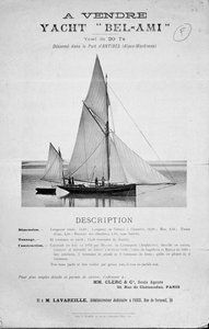 Guy de Maupassants Yacht Bel-Amiの販売のための広告 作： French School