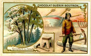 GuérinBoutronチョコレートの広告クロモリトグラフィー（クロモリトグラフ）