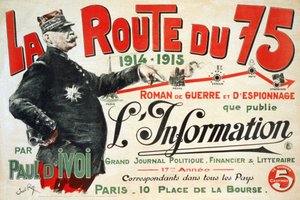 小説「La Route du 75:1914 - 1915」の広告ポスター。Paul d