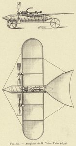 M.ビクター・タタンの飛行機（1879年）（エングレービング 作： French School
