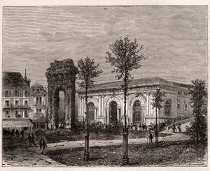 エクス・レ・バン - エクス・レ・バン - サヴォワ - ローマ時代のカンパナスのアーチ - V.A.マルト・ブラウン著「La France illustree: Geography, History, Administration Statistique」に掲載された彫刻。