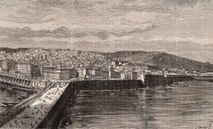 アルジェ-アルジェ-アルジェリア-VAモルトブラウンによる「ラフランスillustree：地理、歴史、行政統計」の彫刻。 1884年