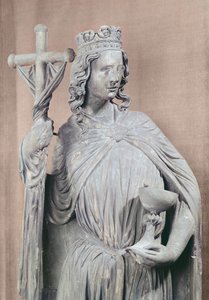 聖杯とラバラムを持っている教会の寓意的な人物、c.1230（詳細） 作： French School