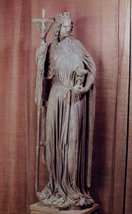 聖杯とラバラムを持っている教会の寓意的な人物、c.1230（詳細） 作： French School