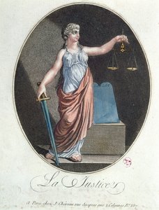 正義の寓意、J。Chereau、パリ発行、1792年 作： French School