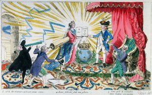 ルイ16世（1754-93）、1791年の憲法承認の寓意 作： French School