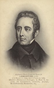 アルフォンス・ド・ラマルティーヌ（1790-1869）フランスの作家、詩人、政治家（リトグラフ）