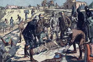 英国使節団がティン・ヒナンの墓を発見、アルジェリア 作： French School