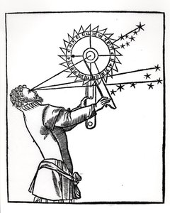 アストロラーベ、ペトリュスアピアヌス（1495-1552）によるコスモグラフィアのイラスト、Vivant Gualtherot、1551 Vivantによってパリで公開 作： French School
