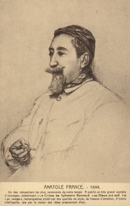 アナトール・フランス（1844-1924）フランスの詩人、ジャーナリスト、小説家（リトグラフ）