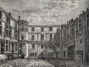 Ancien hotel de la Tromoille, rue des Bourdonnais, Paris (1st arr) ジャック・アントワーヌ・デュラールの「パリの物理的・市民的・道徳的歴史：最初の歴史的時代から今日まで」に掲載された版画。 作： French School