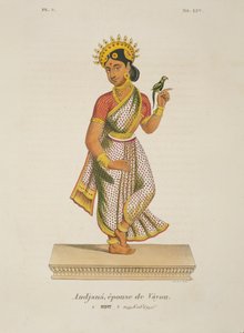 C.ドモット（1785-1836）によって刻まれたヴァユの妻アンジャナ 作： French School