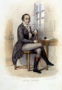 Andre Chenier (1762-1794), フランスの詩人、a la Concierge - in "Le Plutarque francais", Ed. Mennechet