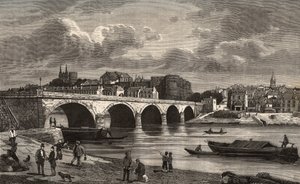 アンジェ - ペイ・ド・ラ・ロワール地方のメイン＝エ＝ロワール - V.-A. Malt-Brownによる「France illustree: geography, history, statistical administration」に掲載された彫刻。V.-A. Malt-Brown著「France illustree: geography, history, statistical administration」に掲載されている。1884