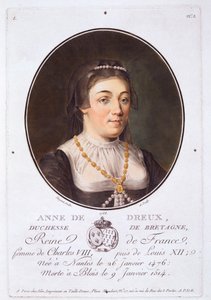 フランスの偉大な男性、輝かしい女性、そして記憶に残る主題の肖像画からのブルターニュ公爵夫人、アンドドゥルーは1787年から92年に出版されました 作： French School