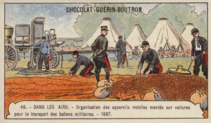 軍用気球を道路で輸送する装置 作： French School