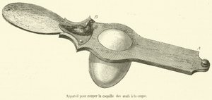 ゆで卵の殻を切る装置（彫刻 作： French School