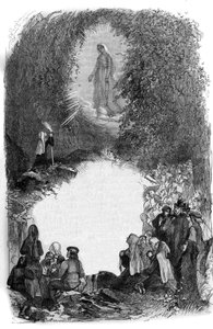 オート・ピレネー地方のルルドの洞窟でのベルナデット・スビロー（1844-1879）への聖母マリアの出現 (65) 作： French School