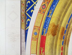 パリのサントシャペルの主祭壇の上にある記念碑のArchivolt 作： French School