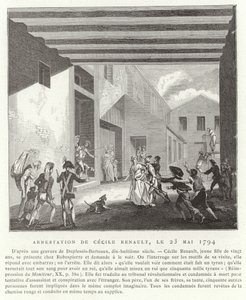 1794年5月23日、パリ、セシルルノーの逮捕 作： French School