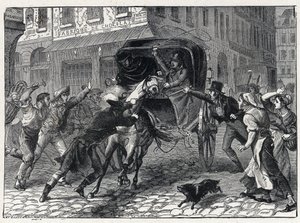 ヴァンデ戦争の主席シュアンであったジョルジュ・カドゥダル（1771-1804）の逮捕（3月9日 作： French School