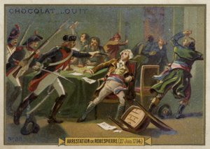 1794年7月27日、フランス革命、マクシミリアンロベスピエールの逮捕 作： French School