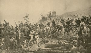1870年9月、パリ-仏プロイセン戦争前のバイエルン軍の到着 作： French School