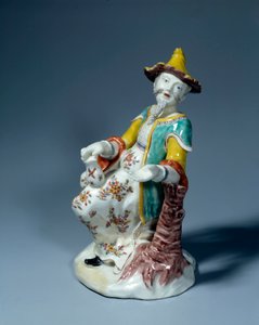 アートフランス。中国の人物。多色刷り磁器による聖雲の彫刻