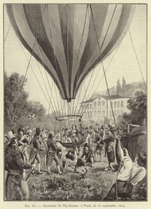 1804年9月16日にパリで行われたゲイ・リュサックの登頂（彫刻