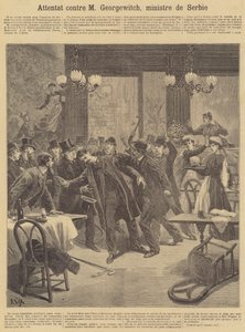 パリのフランスに対するセルビア王国の全権大臣に対する暗殺未遂 作： French School