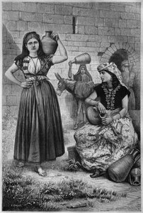 今日のシリア出身の井戸、ヒラム。フェニシア、レバノン、ジューディーへの旅。 1884年、ルイシャルルエミールロルテの1875-1880（bw彫刻） 作： French School