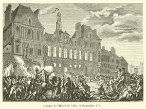 市庁舎への攻撃、9テルミドール1794 作： French School
