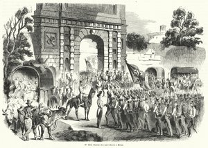 イタリア・ミラノに入城するオーストリア軍（1848年8月6日）（彫刻作品