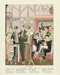 アール・グット・ボーテ』1924年刊より「Aux Accacias ...」（ポショワール版画）