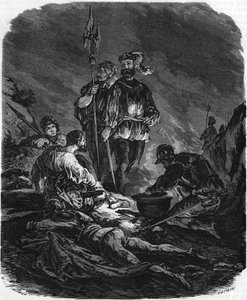16世紀の戦争で略奪者となった悪ガキたち。Histoire Populaire de la France」（1885年頃）に掲載。エングレーヴィング。 作： French School