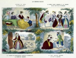 Barbe-Bleue - ペローの「Historiettes naïve et enfantines」（Haguenthal編）に登場。 作： French School